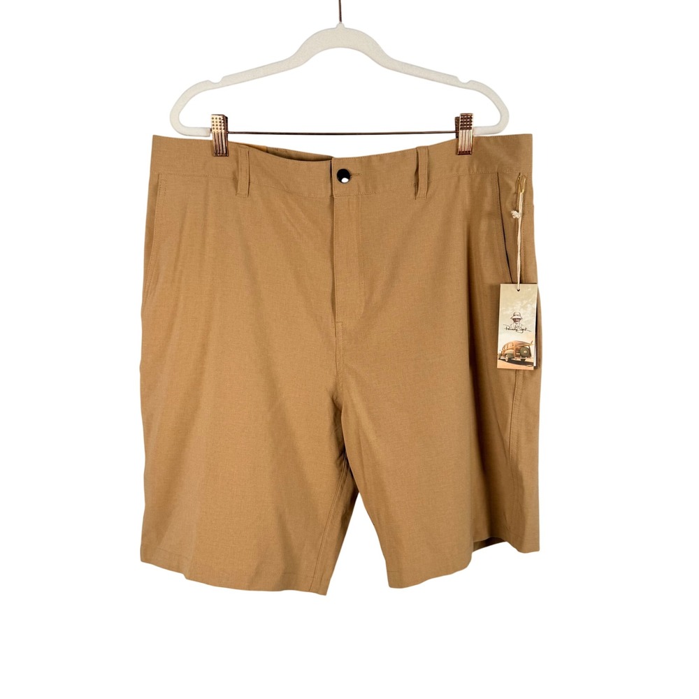 Panama Jack Mens Hybrid Shorts Tan 38 Quick Dry 4 Way Stretch Performance‎ NWT